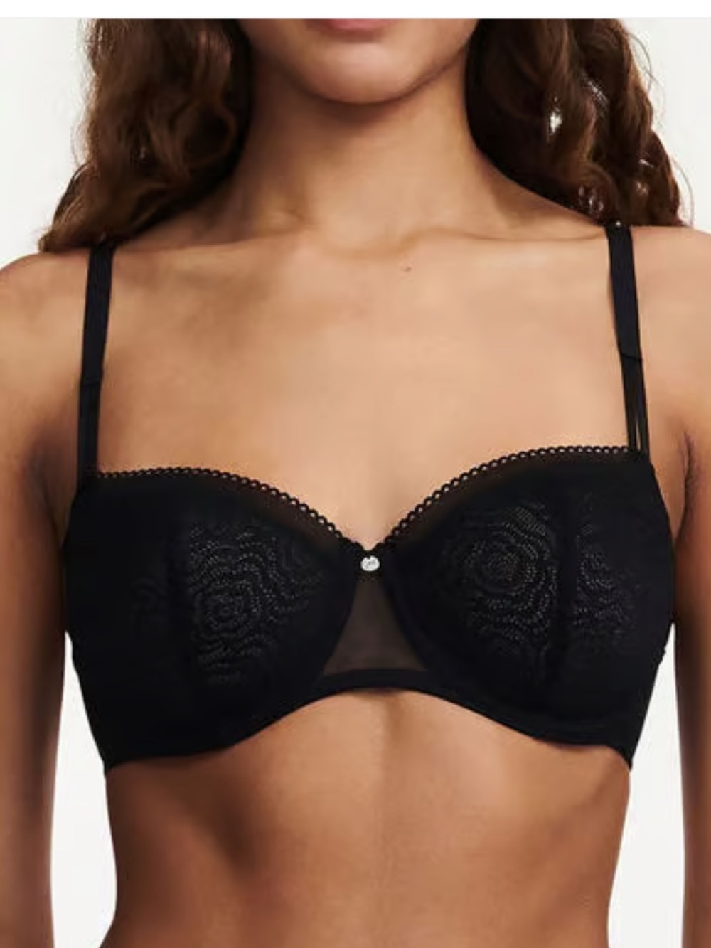 Chantelle C Jolie Lace Unlined Demi Bra - underwire